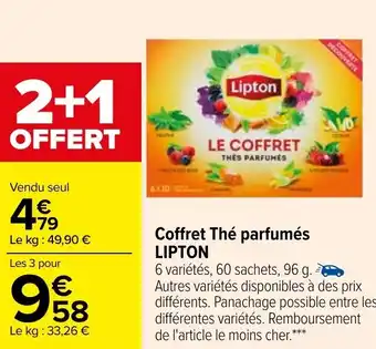 Carrefour Coffret thé parfumés LIPTON offre