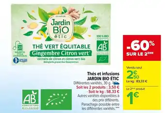 Carrefour Thés et infusions offre