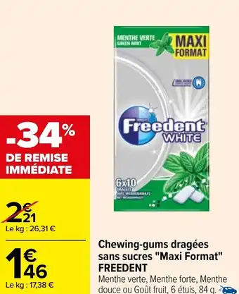 Carrefour Chewing-gums dragées offre