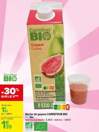 Nectar de goyave CARREFOUR BIO