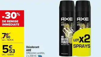 Carrefour Déodorant AXE offre