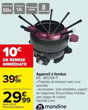 Carrefour Appareil à fondue offre