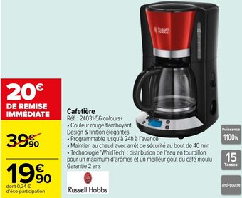 Carrefour Cafetière offre