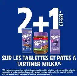 Intermarché MILKA Sur les tablettes et pâtes à tartiner offre