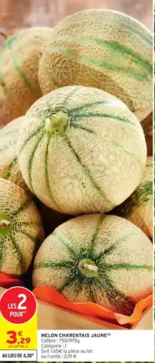Intermarché Melon charentais jaune offre