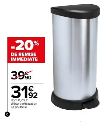 Carrefour Poubelle à pédale offre