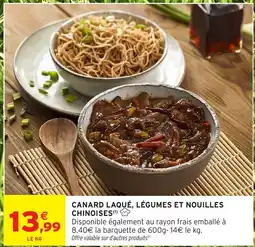 Intermarché Canard laqué, légumes et nouilles chinoises offre