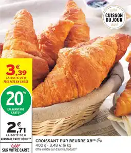 Intermarché Croissant pur beurre x8 offre