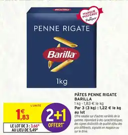 Intermarché PÂTES PENNE RIGATE BARILLA offre