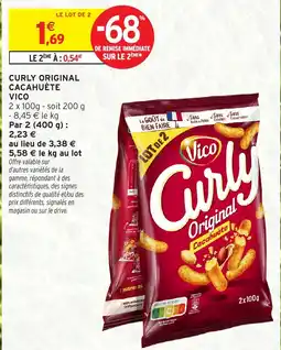 Intermarché CURLY ORIGINAL CACAHUÈTE VICO offre