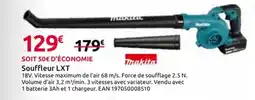 Mr Bricolage MAKITA Souffleur LXT offre