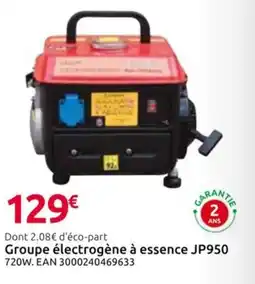 Mr Bricolage Groupe électrogène à essence JP950 offre