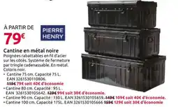 Mr Bricolage PIERRE HENRY Cantine en métal noire offre