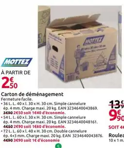 Mr Bricolage MOTTEZ Carton de déménagement offre