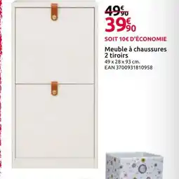 Mr Bricolage Meuble à chaussures 2 tiroirs offre