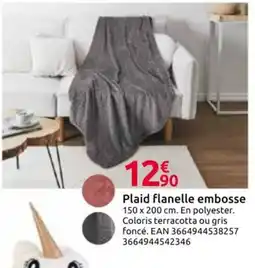 Mr Bricolage Plaid flanelle embosse offre