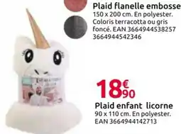 Mr Bricolage Plaid flanelle embosse offre