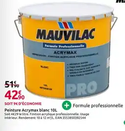 Mr Bricolage Peinture Acrymax blanc offre