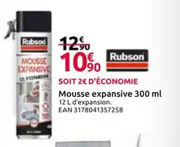 Mr Bricolage RUBSON Mousse expansive offre