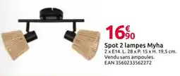 Mr Bricolage Spot 2 lampes Myha offre
