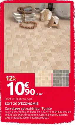 Mr Bricolage Carrelage sol extérieur Tunise offre