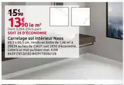 Mr Bricolage Carrelage sol intérieur Naos offre