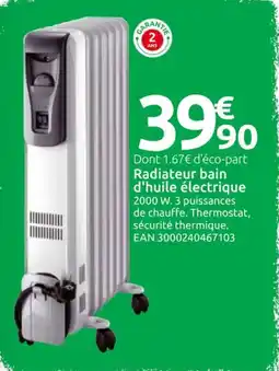Mr Bricolage Radiateur bain d'huile électrique offre