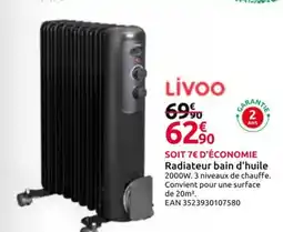 Mr Bricolage LiVOO Radiateur bain d'huile offre