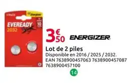 Mr Bricolage ENERGIZER Lot de 2 piles offre