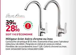Mr Bricolage Mitigeur évier Astro chrome ou inox offre