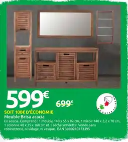 Mr Bricolage Meuble Brisa acacia offre