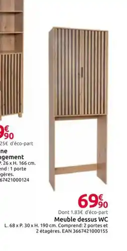 Mr Bricolage Meuble dessus WC offre