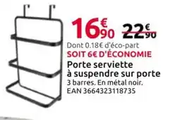 Mr Bricolage Porte serviette à suspendre sur porte offre