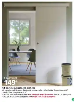 Mr Bricolage Kit porte coulissantes blanche offre