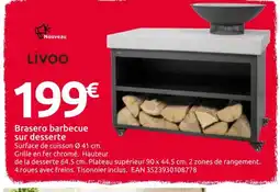 Mr Bricolage LIVOO Brasero barbecue sur desserte offre