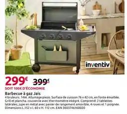 Mr Bricolage INVENTIV Barbecue à gaz Jais offre