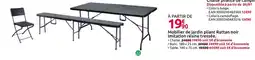 Mr Bricolage Mobilier de jardin pliant Rattan noir Imitation résine tressée offre