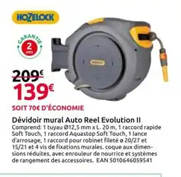 Mr Bricolage HOZELOCK Dévidoir mural Auto Reel Evolution II offre