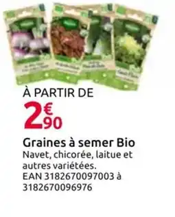 Mr Bricolage Graines à semer Bio offre