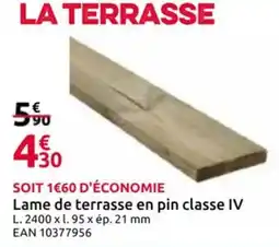 Mr Bricolage Lame de terrasse en pin classe IV offre