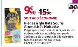Mr Bricolage Pièges à glu Rats Souris Aromatisés Noisette offre