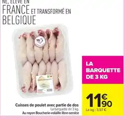 Carrefour Cuisses de poulet avec partie de dos offre