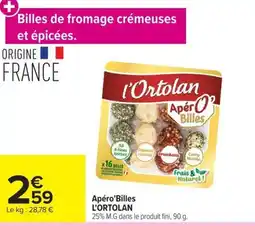 Carrefour L'ORTOLAN Apéro'Billes offre