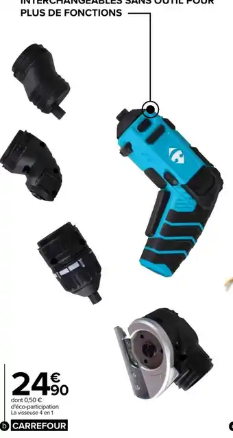 Carrefour Visseuse 4 en 1 3,6V offre