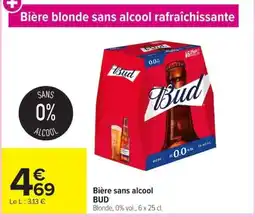 Carrefour BUD Bière sans alcool offre