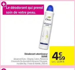 Carrefour DOVE Déodorant atomisseur offre