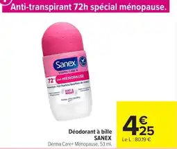 Carrefour SANEX Déodorant à bille offre