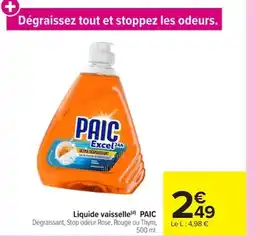 Carrefour PAIC Liquide vaisselle offre