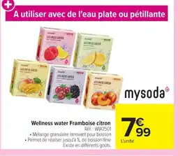 Carrefour MYSODA Wellness water Framboise citron offre