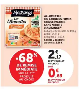 Hyper U MADRANGE Allumettes ou lardons fumes conservation sans nitrite offre